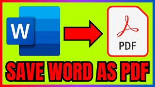 How To SAVE Word Document In PDF In Laptop Quick amp Easy [upl. by Ik]