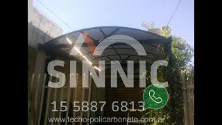 techo de policarbonato curvo para cocheras [upl. by Erehpotsirhc]