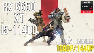 Apex Legends  AMD Radeon RX 6650 XT 8GB  i511400  1080pUltra  1440pMedium [upl. by Fairfield]