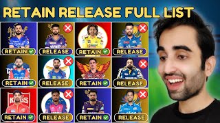 IPL 2025 ALL 10 Teams Retained Players List  RCB  KKR  CSK  MI  Five Sportz [upl. by Ailem]