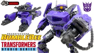 Transformers Studio Series 110 BUMBLEBEE MOVIE Voyager Class SHOCKWAVE Review [upl. by Mallon400]