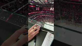 Behind the Scenes 🚨 Pressing the NEW goal horn button when the Detroit Red Wings score a goal [upl. by Ladew]