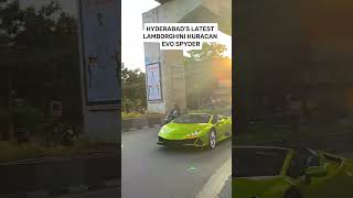 Lamborghini Huracan evo Spyder is ruling in Hyderabad Roads 🔥explore viralvideo lamborghinihuraca [upl. by Ran]