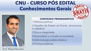 CNU CURSO PÓS EDITAL  CONHECIMENTOS GERAIS  Aula 15 [upl. by Frulla]