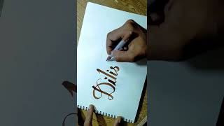 Dilisha Calligraphy handwritingLettering art [upl. by Claiborn]