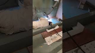 Overhead welding pipe support using FCAW [upl. by Lorrin]