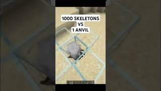 1000 SKELETONS VS 1 ANVIL💀 shorts funny minecraft [upl. by Maril]