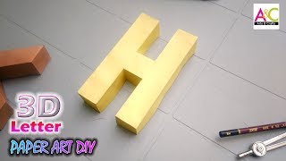 3d letters from paper letter H h [upl. by Tterb]