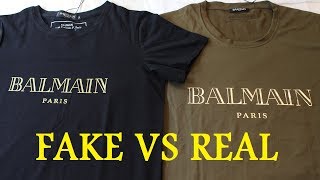 HOW TO SPOT A FAKE BALMAIN T SHIRT  Authentic vs Replica BALMAIN review guide [upl. by Seve84]