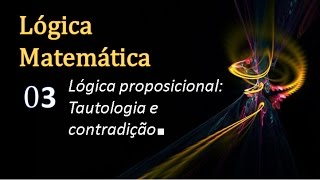 Lógica 03  Tautologia e Contradição Implicação e Equivalência Lógica [upl. by Maupin]