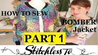 How to sew a bomber jacket PART 1 [upl. by Yseult321]