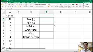 Calcular desvio padrão no Excel [upl. by Eimmak903]
