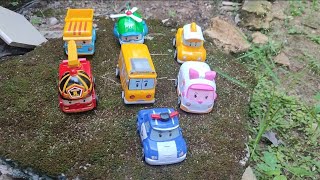 Mainan Robocar Poli  Poli Amber school b Roy Cab Helly Dump [upl. by Niwrek274]