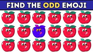 Find the Odd Emoji  Emoji Challenges  Test Your Eyes  17 [upl. by Lerad]