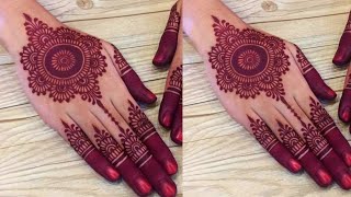 Easy Gol Tikki Mehndi Design For Beginners  Bridal Arabic Flower Mehndi Design  Simple Mehndi [upl. by Schatz]