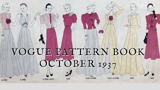 Vintage Vogue Pattern Book October 1937  Part 1  Capsule Collections [upl. by Seto]