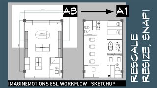 Sketchup Layout 34  How to Snap Resize Rescale Paper for Printing [upl. by Hessler123]