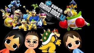 New Super Mario Bros U Beat All Bosses [upl. by Nilad]