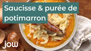 Recette de la Saucisse et purée de potimarron [upl. by Aicirt]