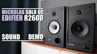 Edifier R2600 vs Microlab Solo 6C  Sound Demo w Bass Test [upl. by Minier]