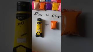 😱yellow acrylic color vs oreng claymixing claymixing colormixing  short shorts [upl. by Leffen]