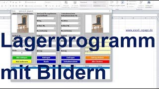 2 Lager Programm mit Bildern in Excel VBA selber erstellen [upl. by Dnaloy]