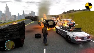 GTA 4 Crash Testing Real Car Mods Ep154 [upl. by Wolf]