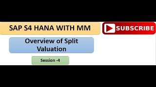 Split Valuation configuration and process in SAP S4 HANA MM [upl. by Sawyer]