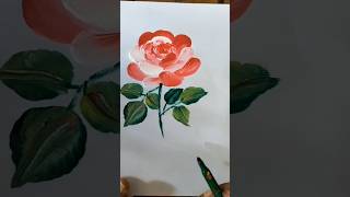 Beautiful Rose flower drawing with a finger 🥀 fingerart flowerpainting rose easy shorts [upl. by Hu193]