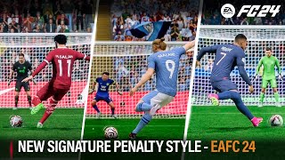 FC 24  All New Signature Penalty Styles  4K [upl. by Aruam]