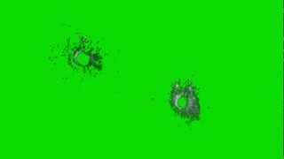 bullet holes in glass green screen animation [upl. by Daphna]