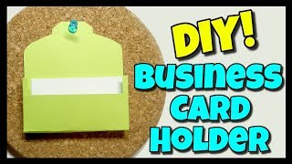 How To Make A Business Card Holder 📍 How To With Kristin [upl. by Misti]