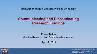 Communicating and Disseminating Research Findings [upl. by Malia]