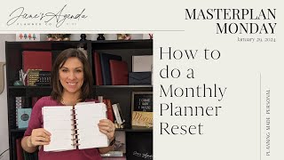 How to do a Monthly Planner Reset  Masterplan Monday [upl. by Artenahs156]