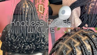 Knotless Braids  curly ends [upl. by Leunammi]