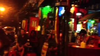 Reggae Bar Kalanbatu BarKhao San Road Bangkok Thailand July 2014 Part1 [upl. by Eetnod524]