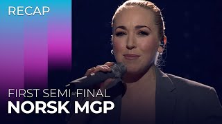 Norsk Melodi Grand Prix 2024 Norway  First SemiFinal  RECAP [upl. by Ztirf]