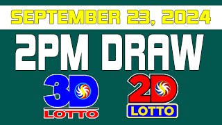 2pm Lotto Result Today September 23 2024  PCSO Swertres Ez2 [upl. by Eillo]