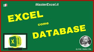 MasterExcelit  Tutorial Come creare un Database con Excel [upl. by Trinatte]