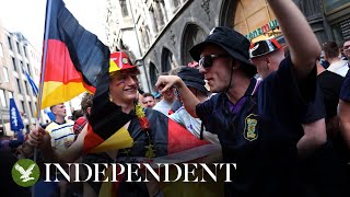 Live Scotland and Germany fans arrive at Allianz Arena for Euro 2024 opener [upl. by Hugibert]