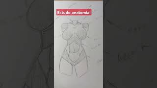 Como Desenhar Corpo Feminino drawing animedesenho anime art anatomy animeedit [upl. by Ettenej]