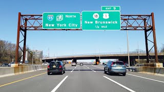 Interstate 95 NJ TPKE Exit 8 to 16  central to northern New Jersey [upl. by Eibbor788]