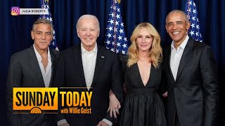 Biden campaign raises 28M at Hollywood fundraiser [upl. by Ennyl941]