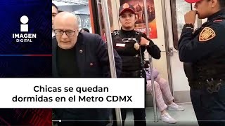 Se arma un escándalo chicas se quedan dormidas en el Metro CDMX [upl. by Streetman51]