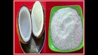 Desiccated Coconut  How to Make Desiccated Coconut at Home [upl. by Attenod]