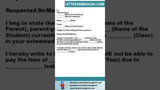 Request Letter for Late Fee Payment In School by Parents [upl. by Mellisa]