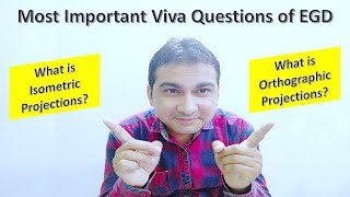 MOST IMPORTANT EGD VIVA QUESTION ANSWERS ENGINEERING DRAWING ORTHOGRAPHIC AND ISOMETRIC PROJECTION [upl. by Ebert]