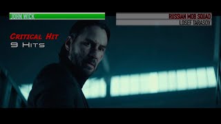 John Wick vs Ms Perkins Russian Mob Kirill and Losef Tavalov 4x Featurewith healthbars [upl. by Buschi]