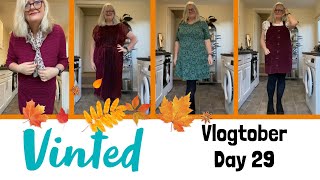 Vinted plussized preloved fashion haul size 22 Vlogtober Day 29 fashion clothing recycle [upl. by Maddis]