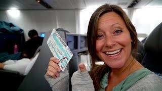 FLYING BUSINESS CLASS FOR KARAS BIRTHDAY  American Airlines Business Class for 11 hours [upl. by Rosie]